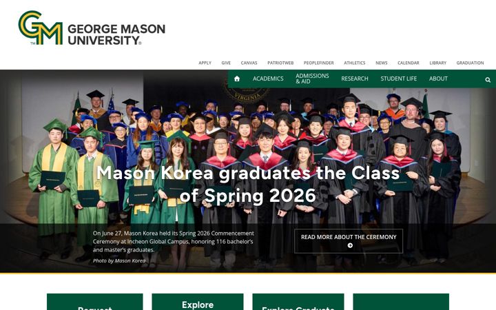 Screenshot di gmu.edu