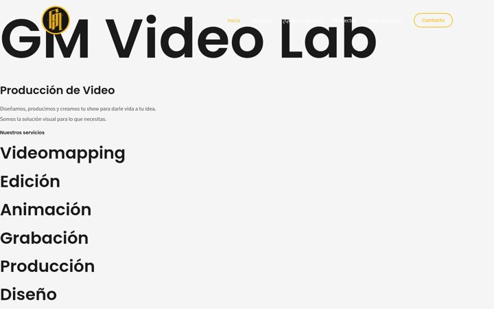 Screenshot of gmvideolab.com