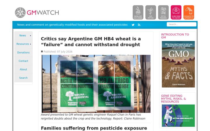 Screenshot of gmwatch.org