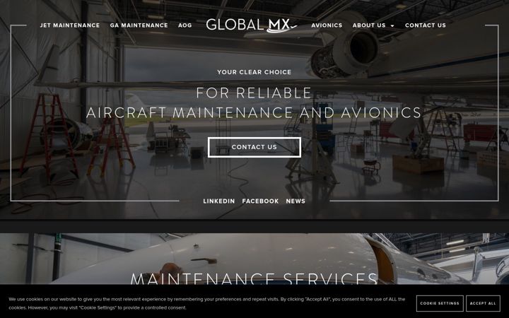 Screenshot of gmx.aero