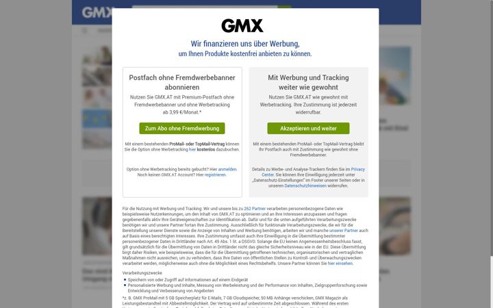 Skärmbild av gmx.at