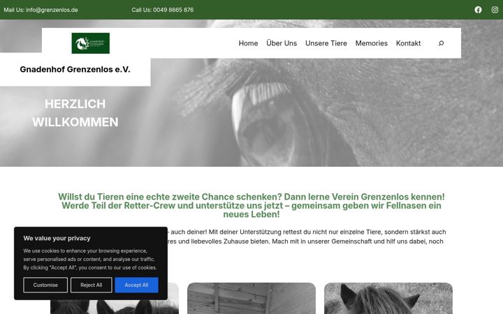 Screenshot of gnadenhof-grenzenlos.de