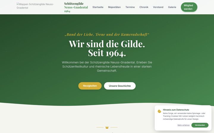 Screenshot of gnadentaler-schuetzengil.de