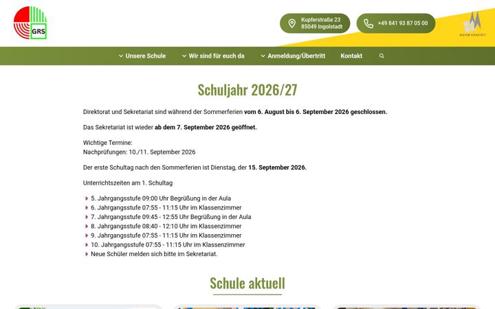 Screenshot of gnadenthal-realschule.de