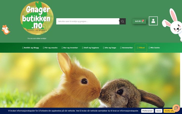 Screenshot of gnagerbutikken.no