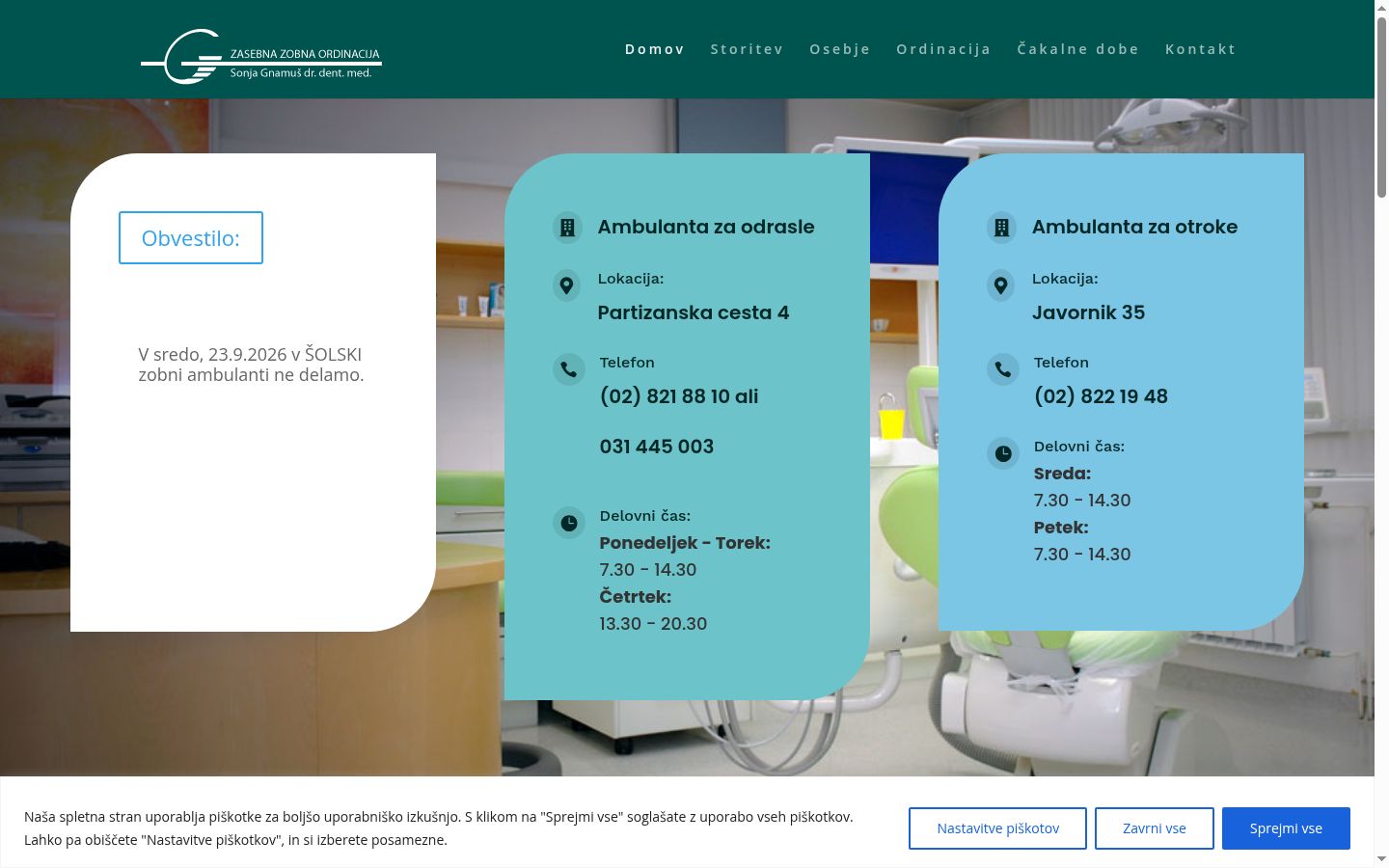Screenshot tal-banner tal-kunsens muri qabel kwalunkwe interazzjoni