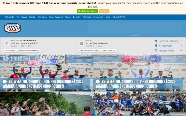 Screenshot of gnccracing.com
