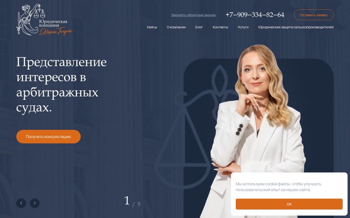 Screenshot of gnedyuk-lawyer.ru