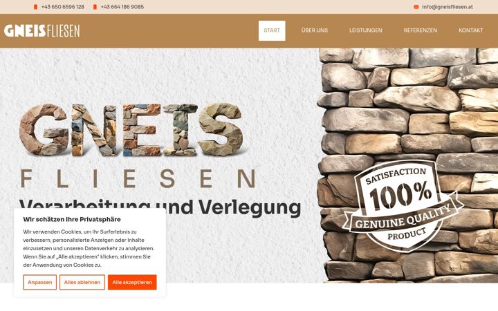 Screenshot of gneisfliesen.at