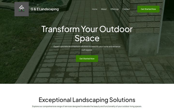 Screenshot of gnelandscaping.com