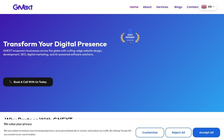 Screenshot of gnext.ae