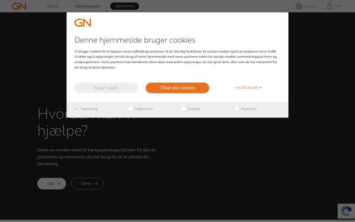 Kuvakaappaus sivustosta gnhearing.com