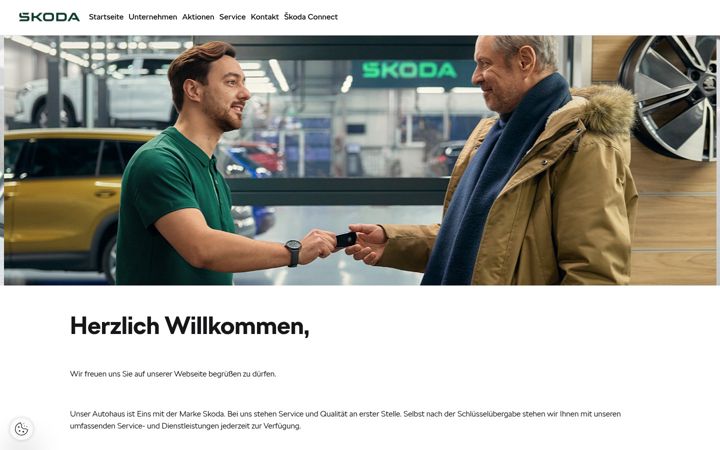 Screenshot of gnisch.skoda-auto.de