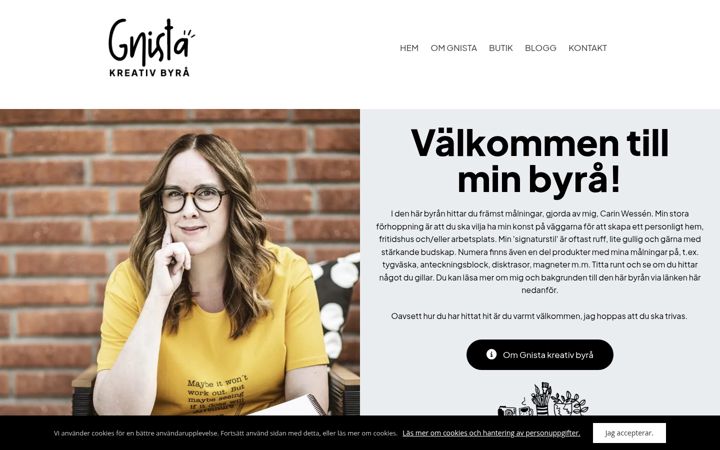 Screenshot of gnistakreativbyra.se