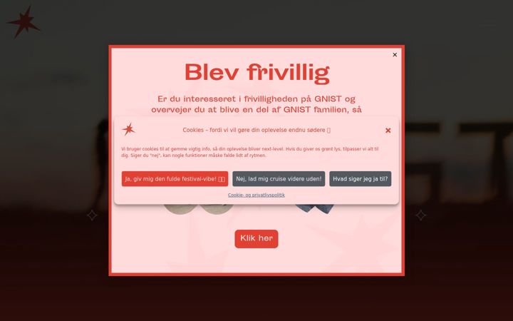 Screenshot of gnistfestival.dk