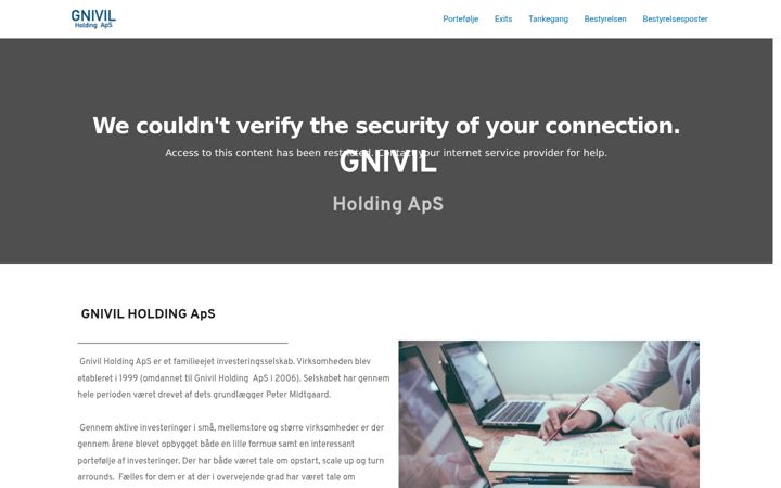 Snímek obrazovky gnivilholding.com
