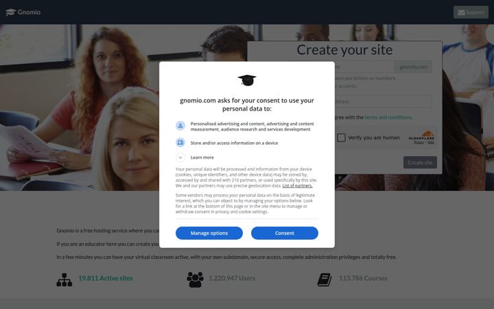 Screenshot of gnomio.com