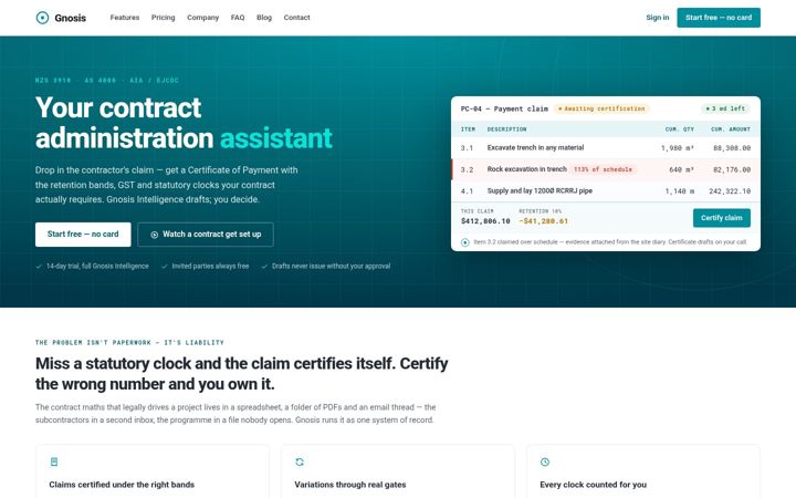Screenshot of gnosis.ltd