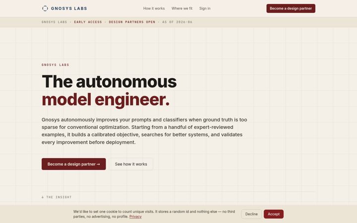 Screenshot of gnosyslabs.com