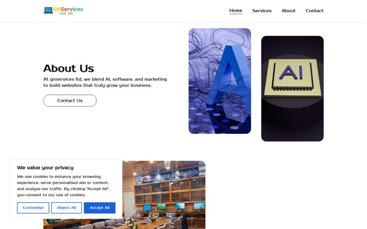 Screenshot of gnservices.uk
