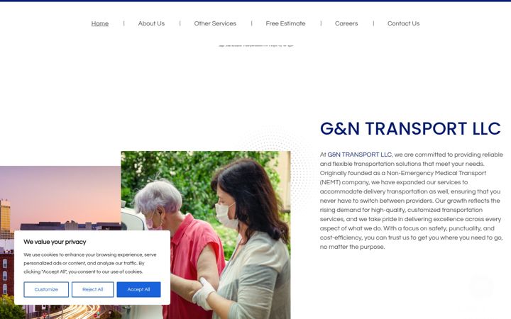 Screenshot of gntransportma.com