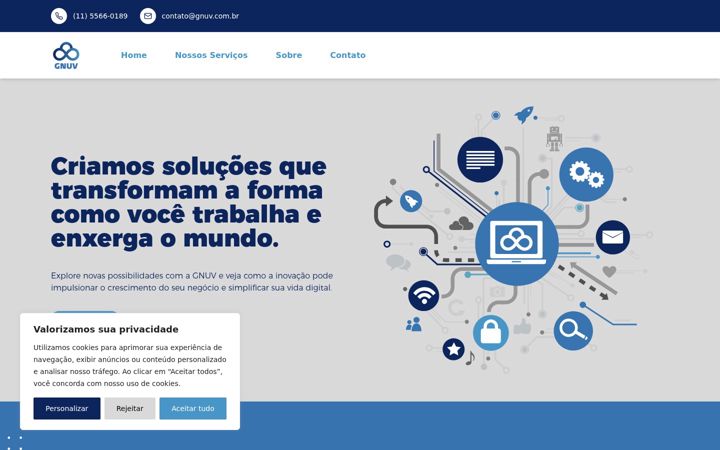 Screenshot of gnuv.com.br