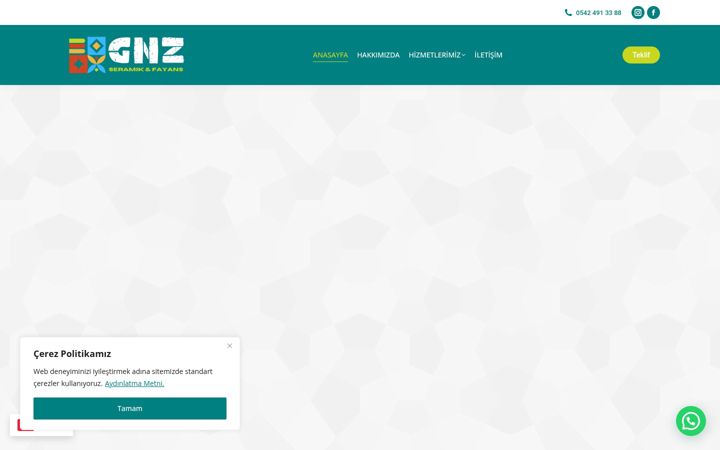 Screenshot of gnzfayansustasi.com