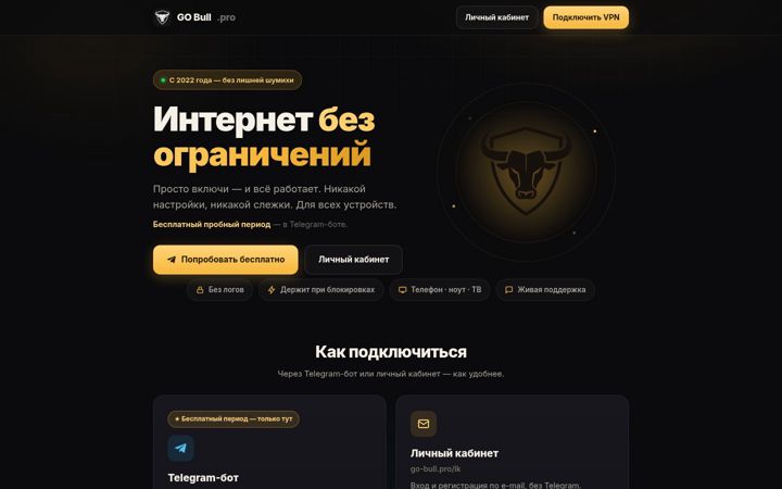 Screenshot of go-bull.pro