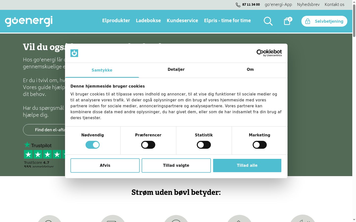 Screenshot tal-banner tal-kunsens muri qabel kwalunkwe interazzjoni