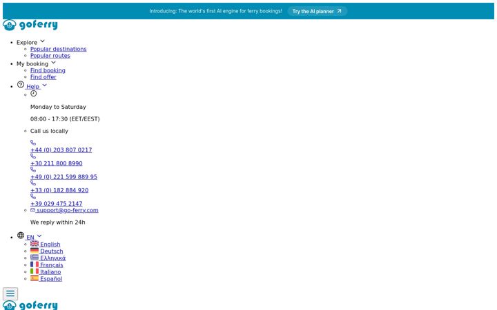 Screenshot of go-ferry.com