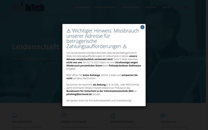 Screenshot of go-intech.de