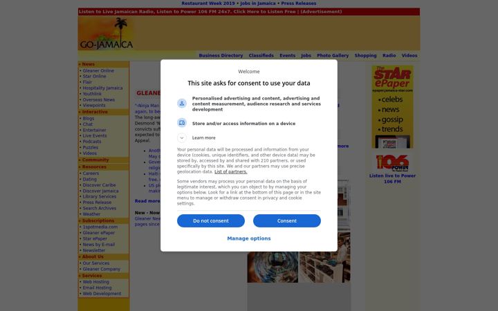 Screenshot of go-jamaica.com