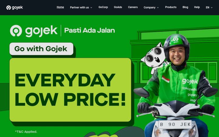 Screenshot of go-jek.com