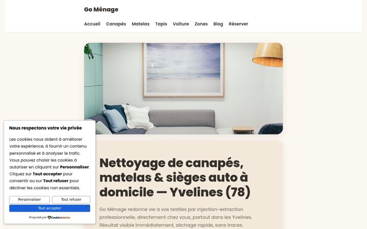 Screenshot of go-menage.fr