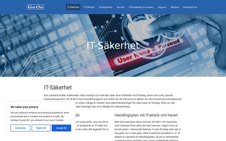 Screenshot of go-on.se