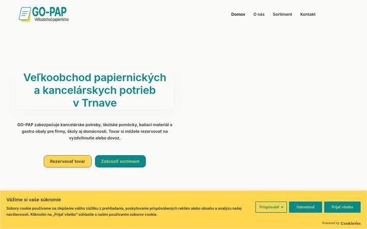 Screenshot of go-pap.sk