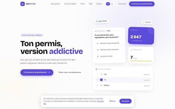 Screenshot of go-permis.be