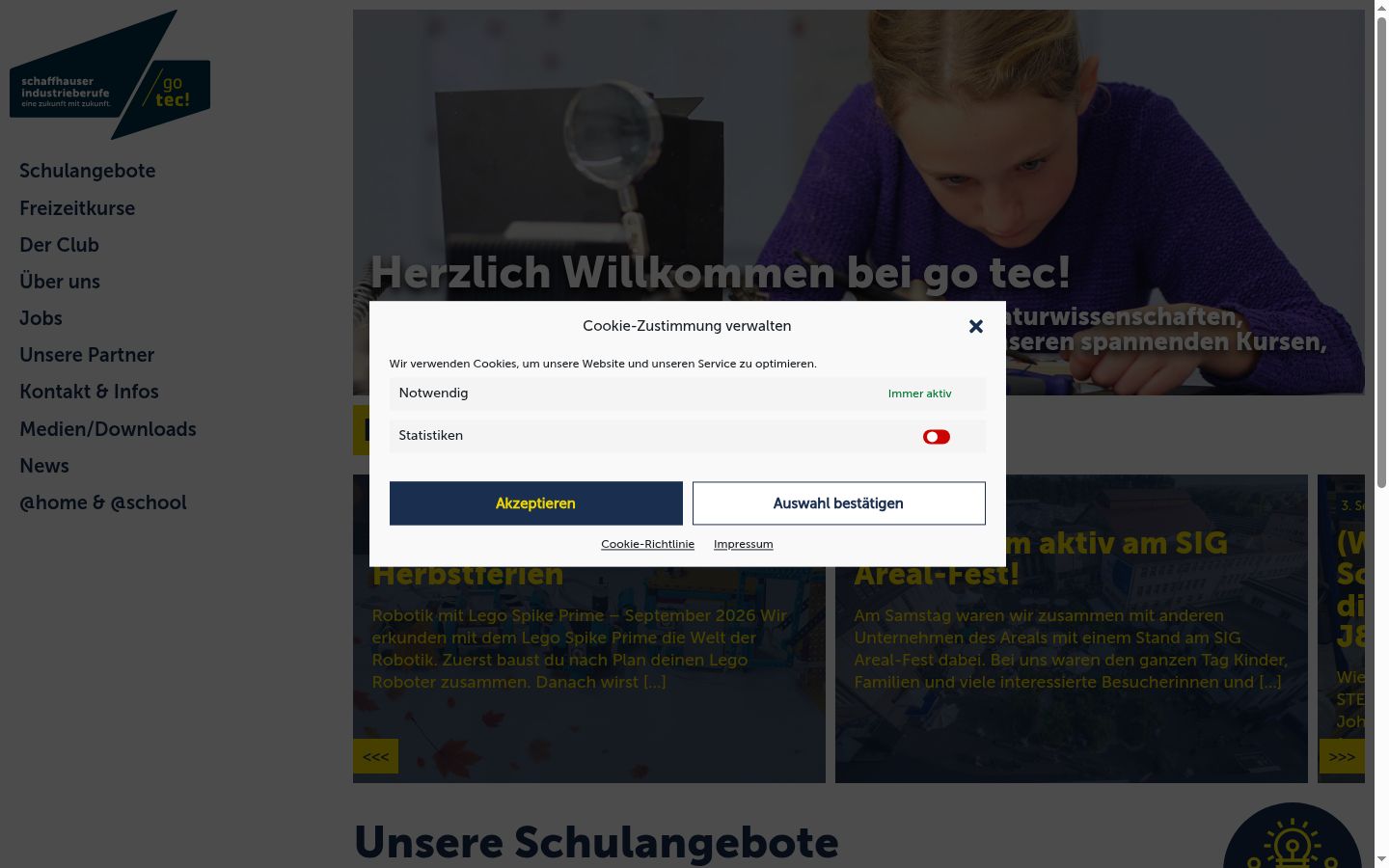 Sutikimo reklamjuostės, rodytos prieš bet kokią sąveiką, ekrano kopija