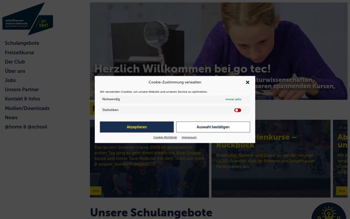 Screenshot of go-tec.ch