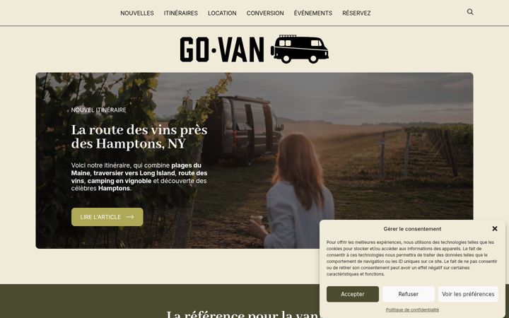 Screenshot of go-van.com
