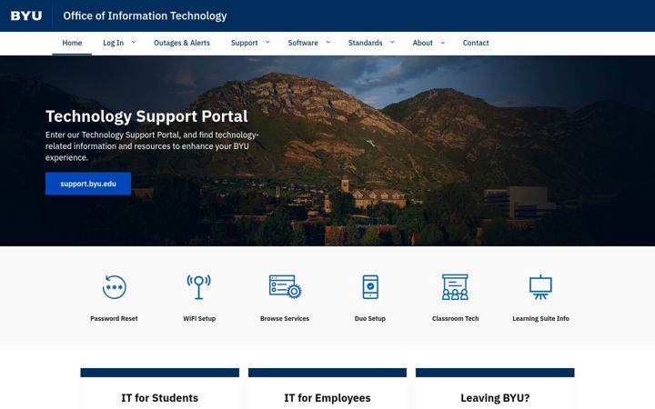 Screenshot of go.byu.edu