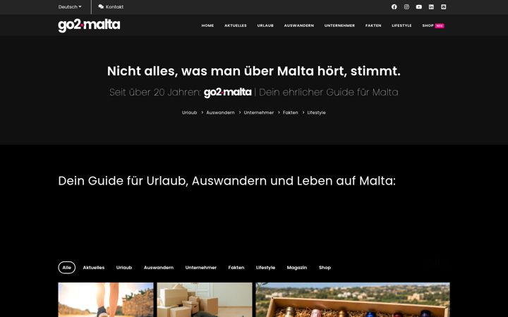 Screenshot of go2-malta.de
