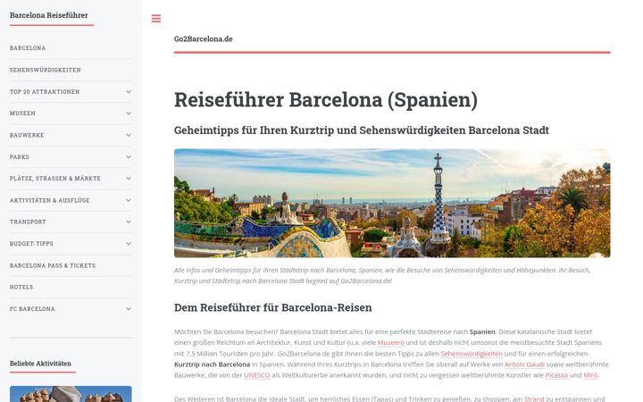 Screenshot του go2barcelona.de