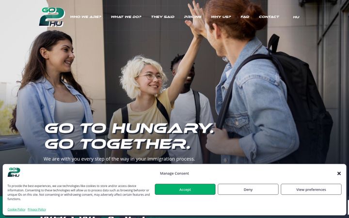 Screenshot of go2hu.com