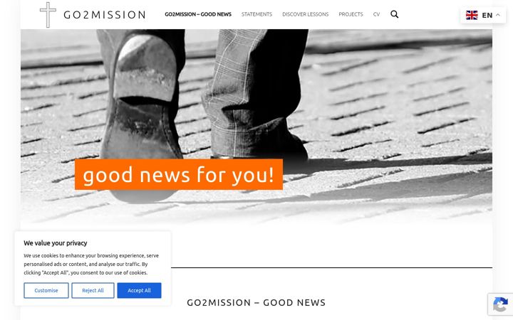 Screenshot of go2mission.net