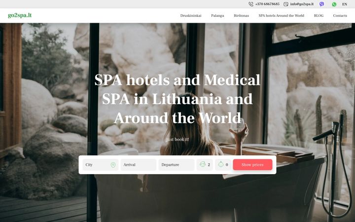 Screenshot of go2spa.lt