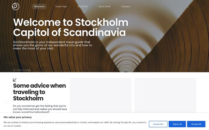 Screenshot of go2stockholm.com