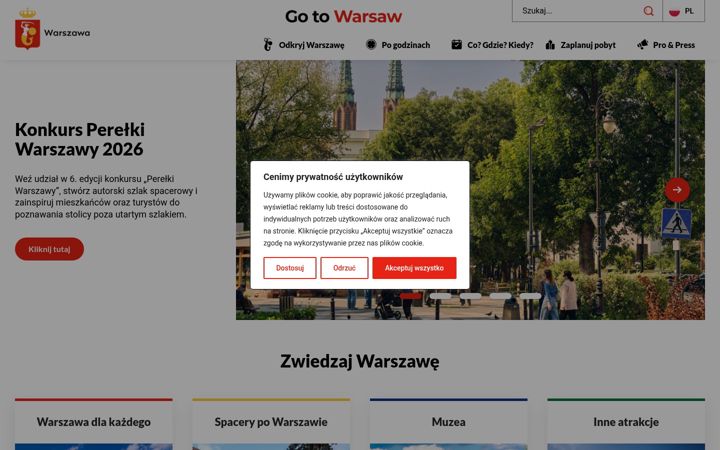 Screenshot of go2warsaw.pl