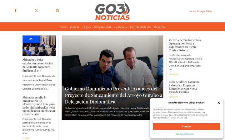 Screenshot of go3noticias.com