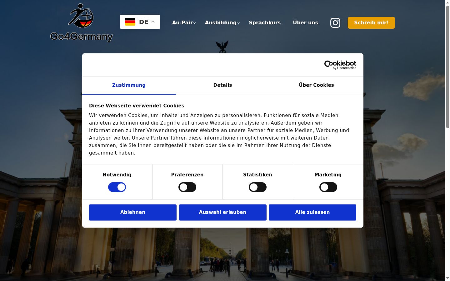Sutikimo reklamjuostės, rodytos prieš bet kokią sąveiką, ekrano kopija